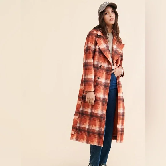 NVLT Plaid Print Overcoat - Picture 13 of 13